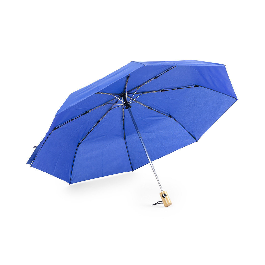 Promotion Bulk Mini Travel Sun Portable Pocket Rain Rpet Folding Umbrella Wood Handle Full-automatic Umbrella