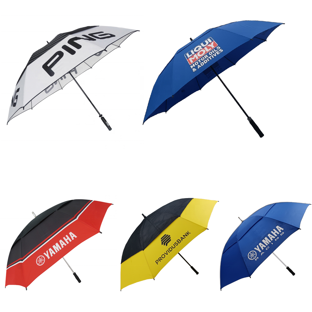 30 inch high quality promotional golf umbrella  double layer big size air vented golf umbrella