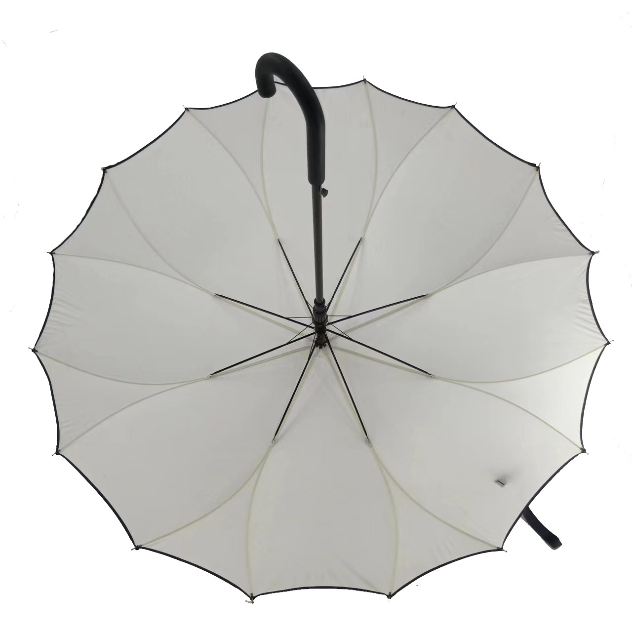 Automatic Black Coated Rainy Umbrellas Reflective Strip Umbrella one-piece type straight umbrella