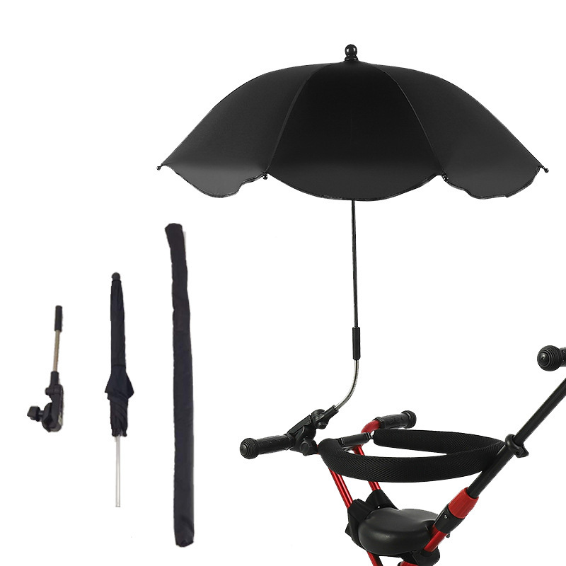 Sunscreen Anti UV Portable Rainy Sunshade Umbrella sunprotection baby stroller umbrella with clamp