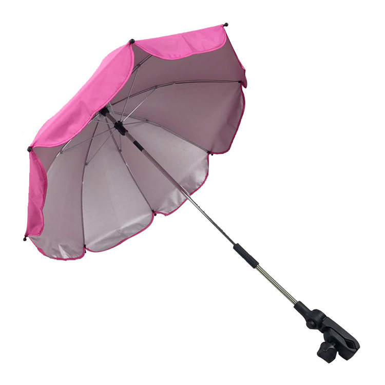 Sunscreen Anti UV Portable Rainy Sunshade Umbrella sunprotection baby stroller umbrella with clamp