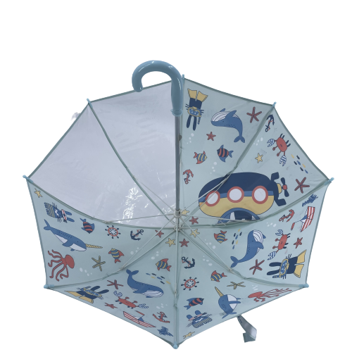 Cute Cartoon Umbrella Kids Animation Creative marine-themed ear designed Kids Umbrella For Children Boys Girls