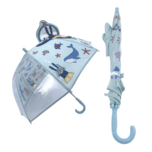 Cute Cartoon Umbrella Kids Animation Creative marine-themed ear designed Kids Umbrella For Children Boys Girls