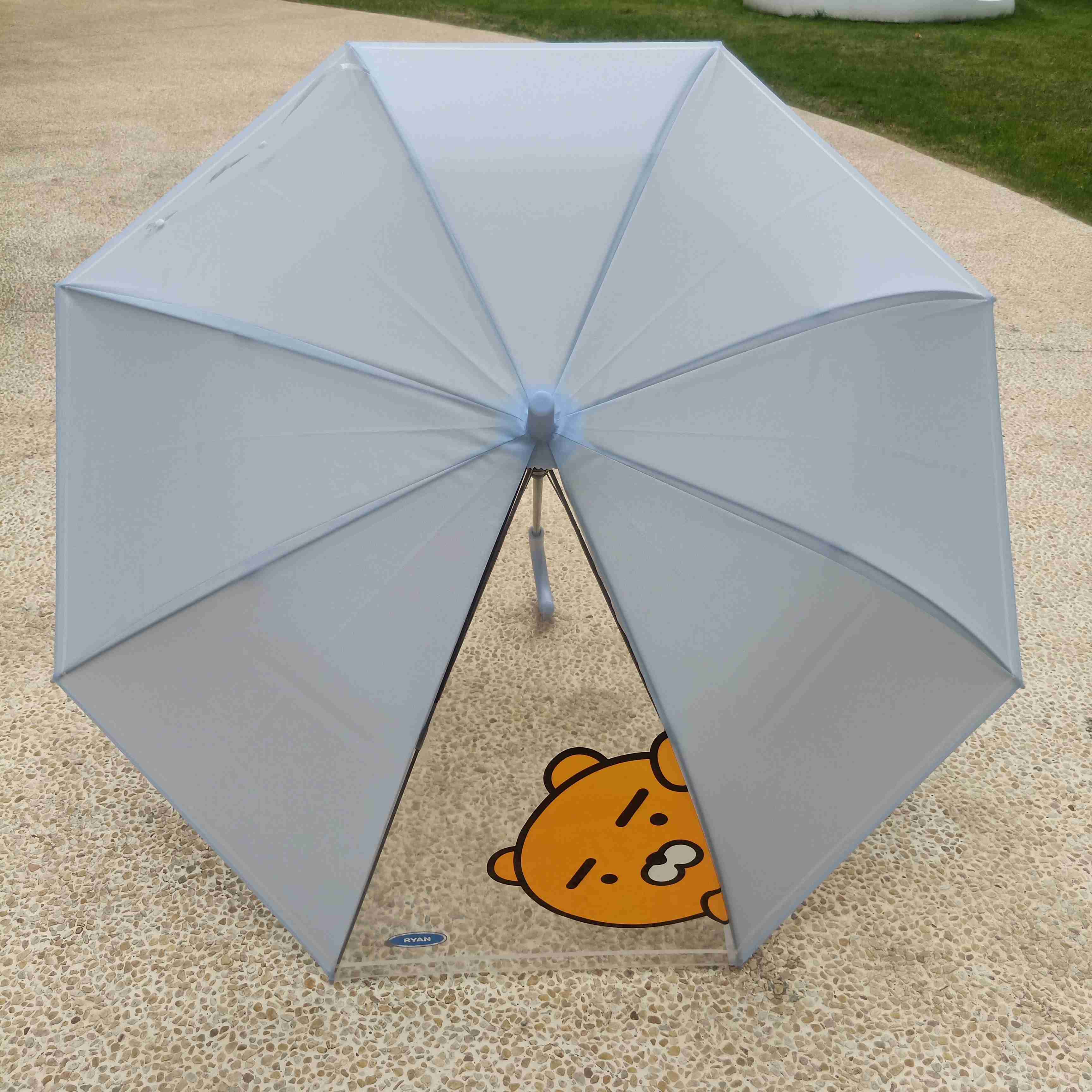 China Customized Wholesale Top Quality  Cheap Kids Cartoon Rain Straight Umbrella for plastic handle