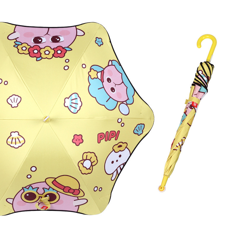 Customized umbrella picnic cute Reflect light Straight Multi Colors Kids Umbrella For Sale design guarda chuva