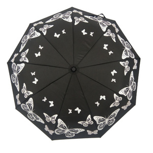 Color change design automatic folding umbrella Sun 21 Inches 8 Ribs Umbrella Christmas Gifts Sunshade Rain Umbrella