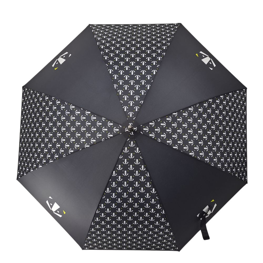 Gift Umbrellas Manufacturer China Auto Open 27inch Golf Umbrella black and white over all logo printed umbrella