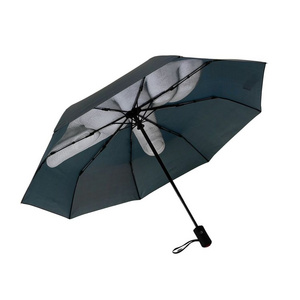 Manual Open Custom Logo Umbrellas 3 fold 21"x8K custom printed middle finger compact umbrella