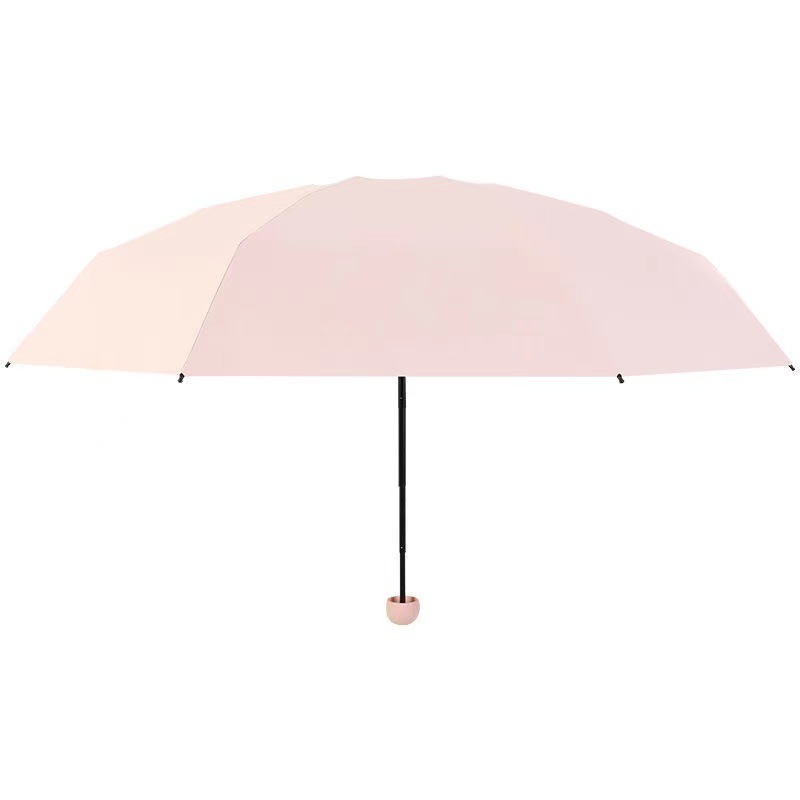 Mini Compact Size umbrella custom logo 5 fold umbrella Uv Protection Umbrella for rain with EVA case