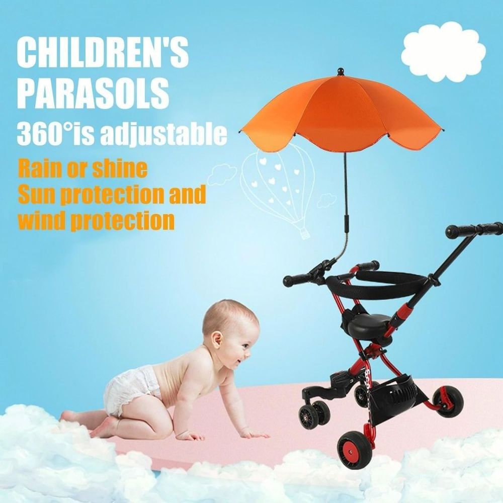 Sun UV Protection Baby Stroller customised umbrella paraguas Kids Beach Chair Umbrella with Clamp