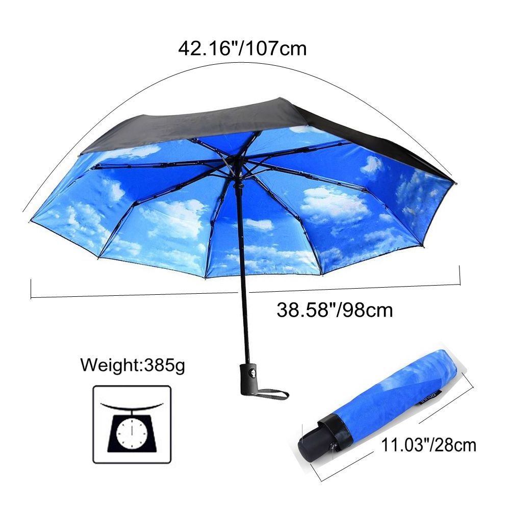 Compact Size Sun Protection Full Automatic Folding Umbrella