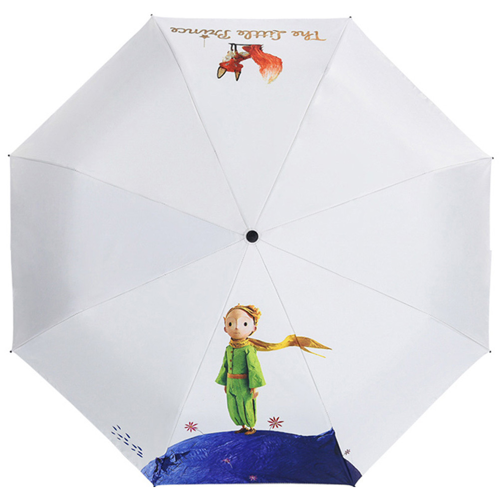 Summer UV protection The little prince printing parasol fold umbrella