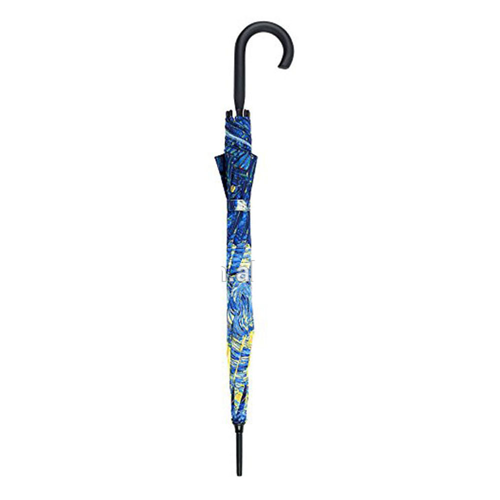 Famous Van Gogh Oil Painting Walking Stick Automatic Umbrella