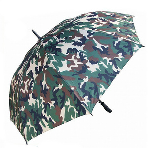 Unbreakable Large Golf Size Camouflage Print Green Umbrella