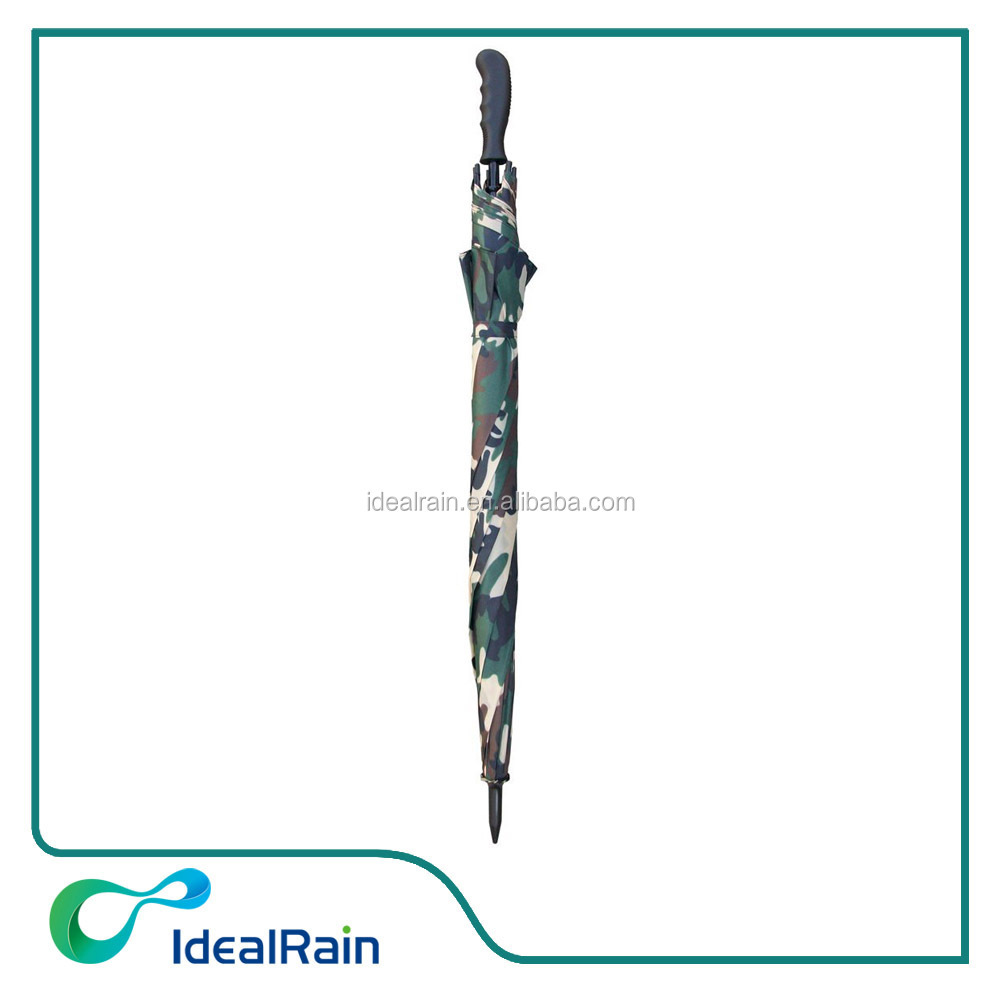 Unbreakable Large Golf Size Camouflage Print Green Umbrella