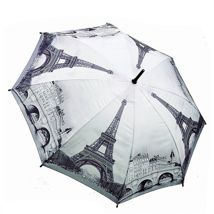 Paris City And Eiffel Tower Overlooking Personalized Rain Umbrella