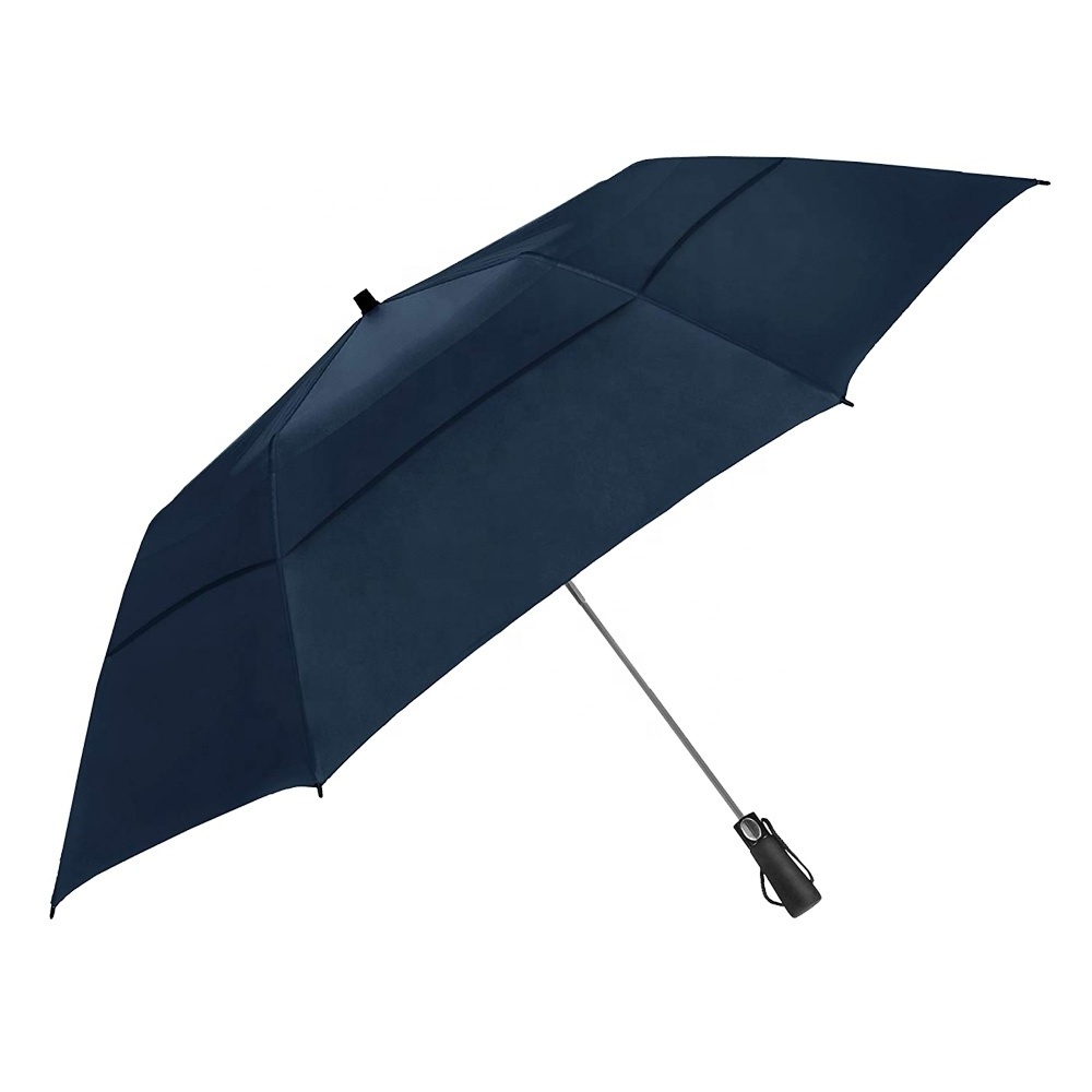 Windproof Double Canopy Automatic Open Large Size Rain Two Folding Umbrella