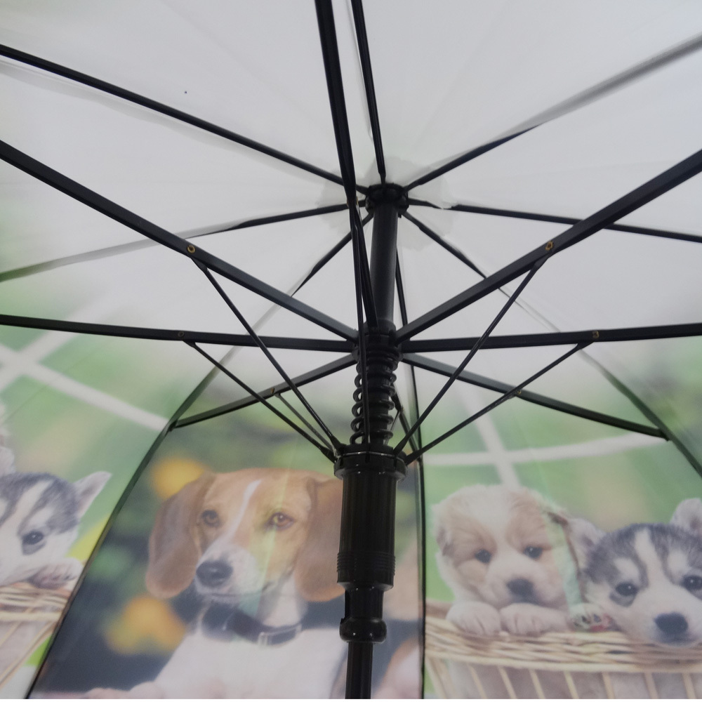 2021 19inch auto open straight kid umbrella with cute dog picture print umbrellas