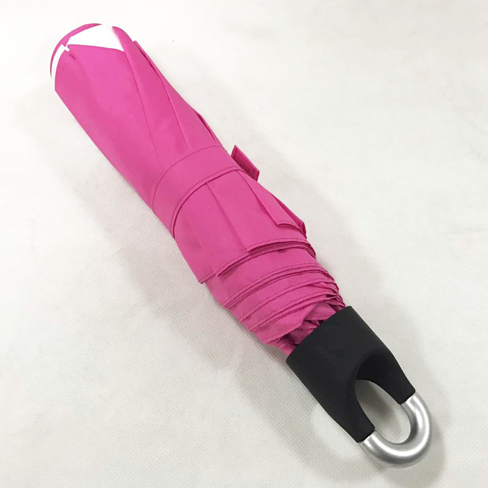 21 Inch Clip Handle Compact manual Umbrella fasten to your bag