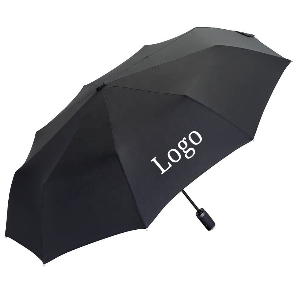 210T Super Waterproof Fabric Windproof Customize Auto Open Close Foldable Travel Gift Umbrella For Sale With Portable Bag  OEM