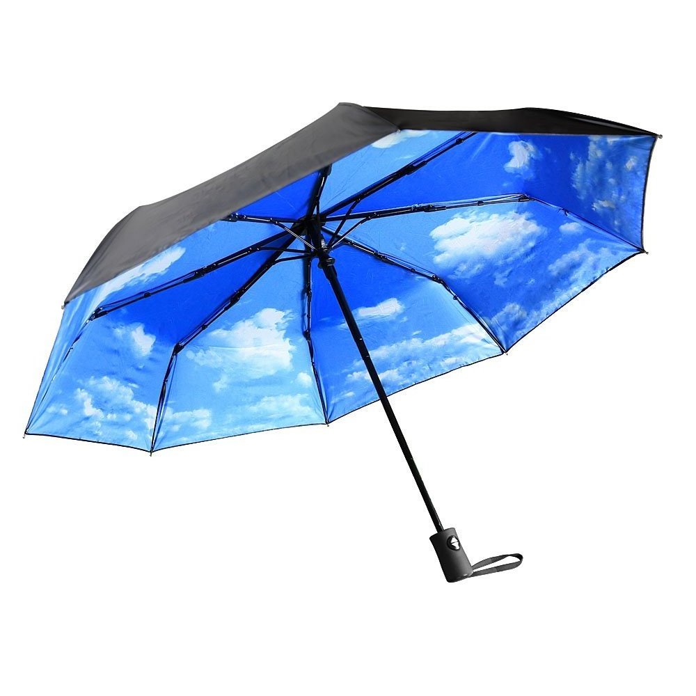 Compact Size Sun Protection Full Automatic Folding Umbrella