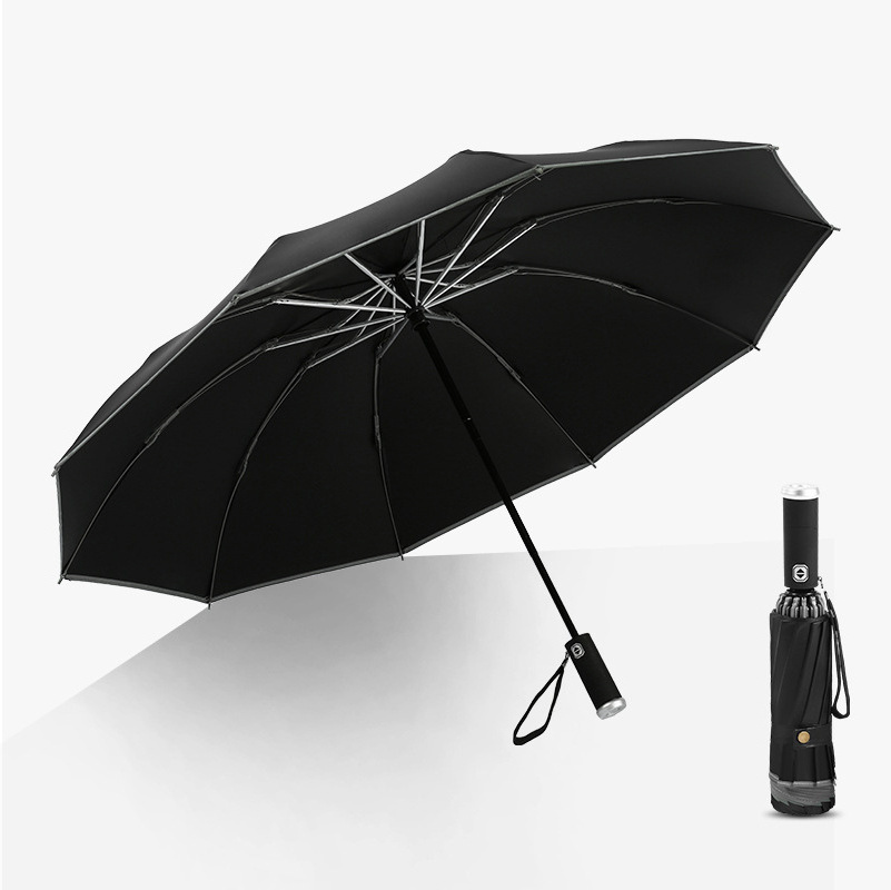 Wholesale reflective folding LED reverse inverted umbrella auto open and close for car