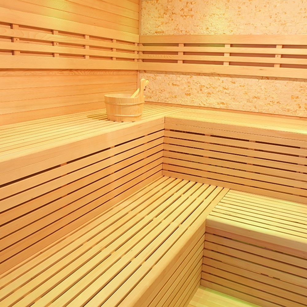 Factory Direct Selling Hot Canada Hemlock 6-8 Person Indoor Multi-person Steam Sauna