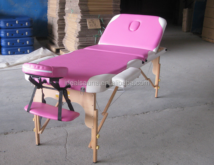 Best Design Double Fold Colorful  Wooden Fit Master Massage Table