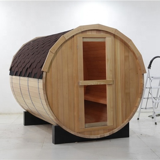 Outdoor traditional Sauna Room Long Barrel Sauna 4-8 Person Sauna