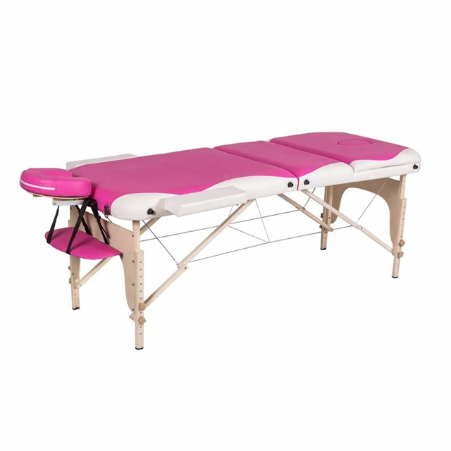 Best Design Double Fold Colorful  Wooden Fit Master Massage Table