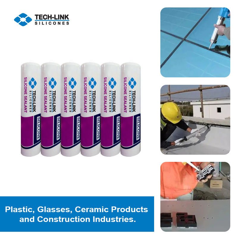 Techlink Component General Purpose Acetoxy Sealant  Construction Silicone Sealant For Glue Marble To Metal