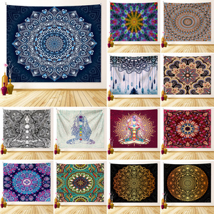 MU 2024 New arrival printed home decorative background wall fabric decoration 3d wall mandala tapestry for decoration