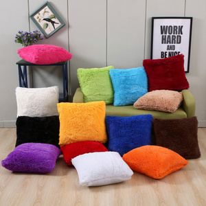 Modern Home Series Solid Color Velvet Pillowcase Cushion Cover Decorative Throw Pillow for Sofa Home Decoration