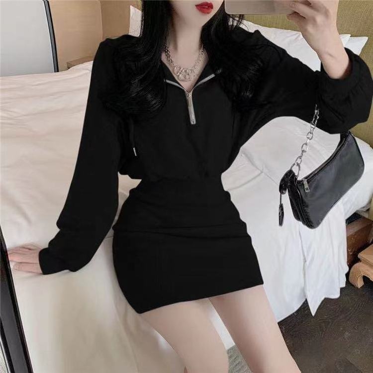 wholesale oversized sweatshirt trendy summer long sleeve hoodie dress for women