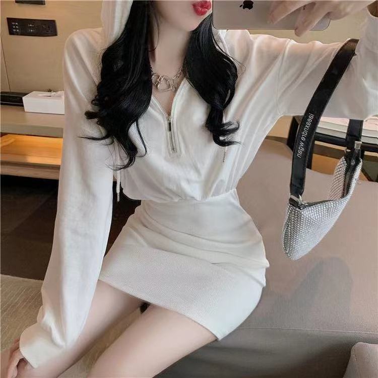 wholesale oversized sweatshirt trendy summer long sleeve hoodie dress for women