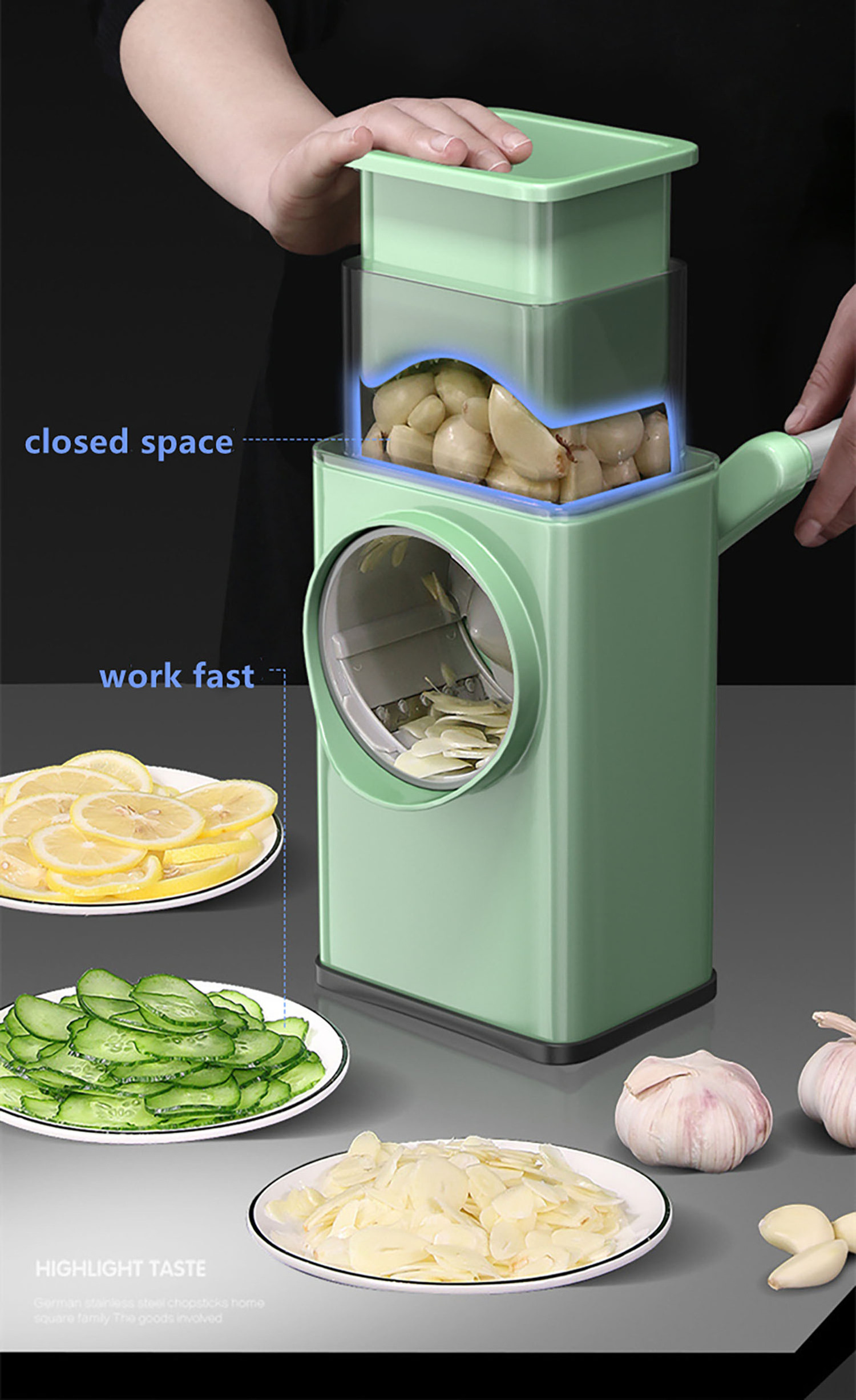 high quality Vegetable Cutting Artifact Household Potato Shredder Shredder Multi-function Shredder Grater Lemon Slicer