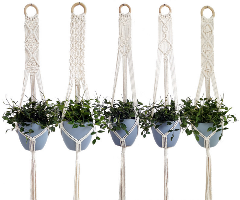 Creative Design Crochet Wall Hanging, Handmade Home Deco Macrame Plant Hanger