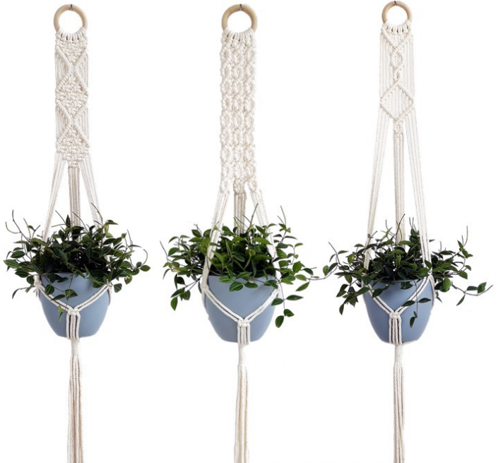 Creative Design Crochet Wall Hanging, Handmade Home Deco Macrame Plant Hanger