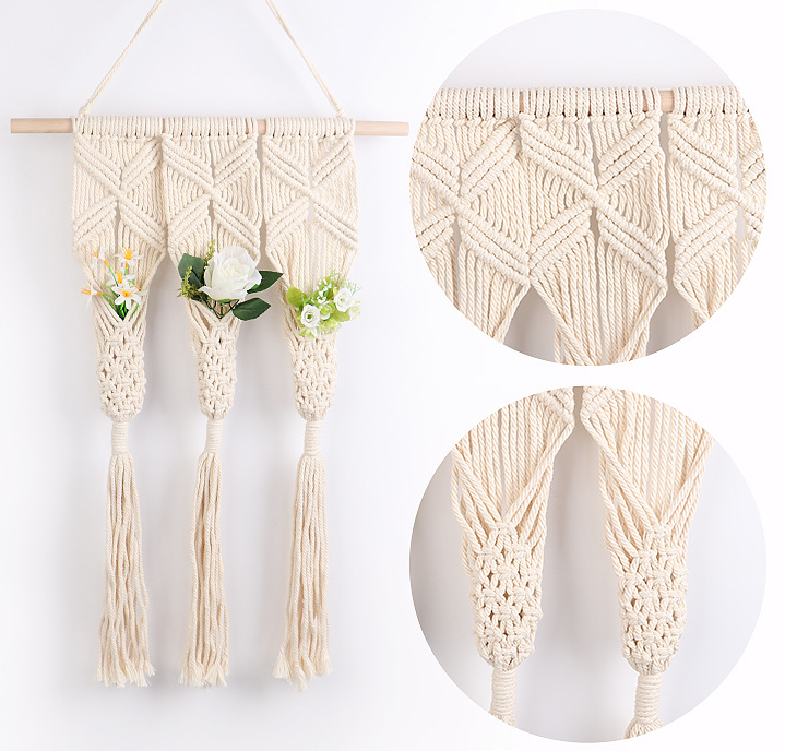 Macrame Plant Hangers Indoor Outdoor Cotton Rope Hanging Planter Basket