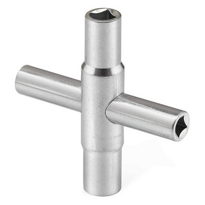 1/4 9/32 5/16 11/32inch 4 Way Sillcock Key Steel Faucet Wrench Removable Tap Switch Water Valve Key