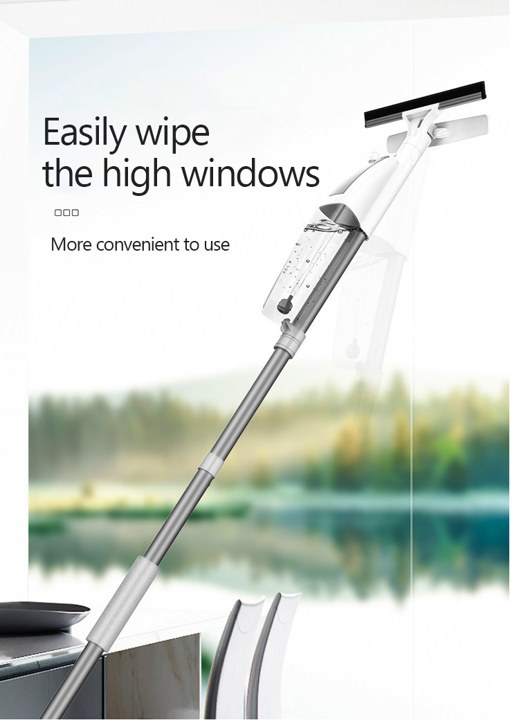 Extendable Window Squeegee with Spray 3 in 1 Window Squeegee Cleaner Window Cleaning Equipment Kit for Indoor/Outdoor