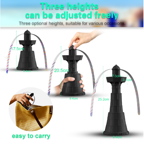 Hot selling Stretchable Portable Automatic Kitchen Table Bug Deterrent Fly Repellent Fan