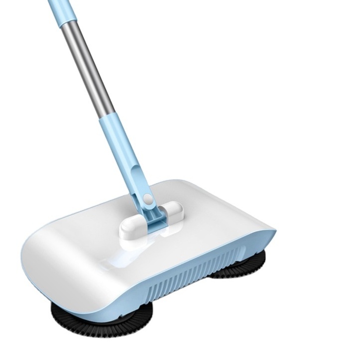 Stainless Steel Sweeping Machine Hand Push  Broom Dustpan Automatic Sweeper Spinning Cordless Push Power Broom