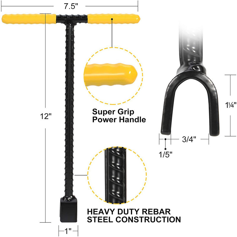 Water Meter Key Wrench 12 Inch Reinforced Steel Curb Box Main Water Valve Shut Off Tool with 4 Way Control Cabinet Cross Key