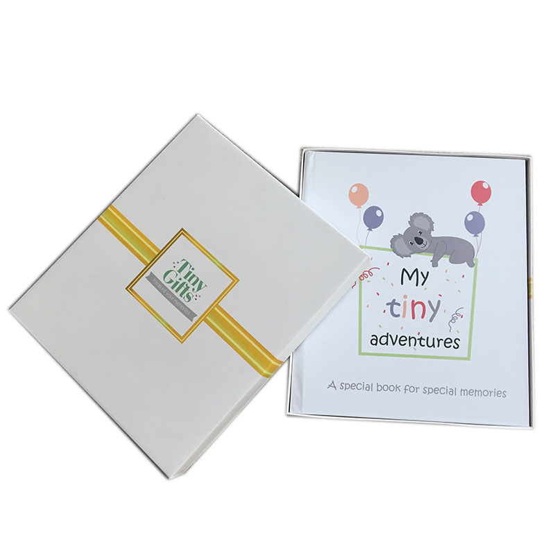 Fancy Premium Gift Set Personalized Private Label Spiral Bound Hardcover Baby Journals and Memory Books