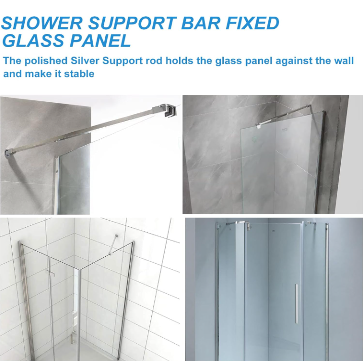 40cm Stainless Steel Glass Shower Door Support Bar