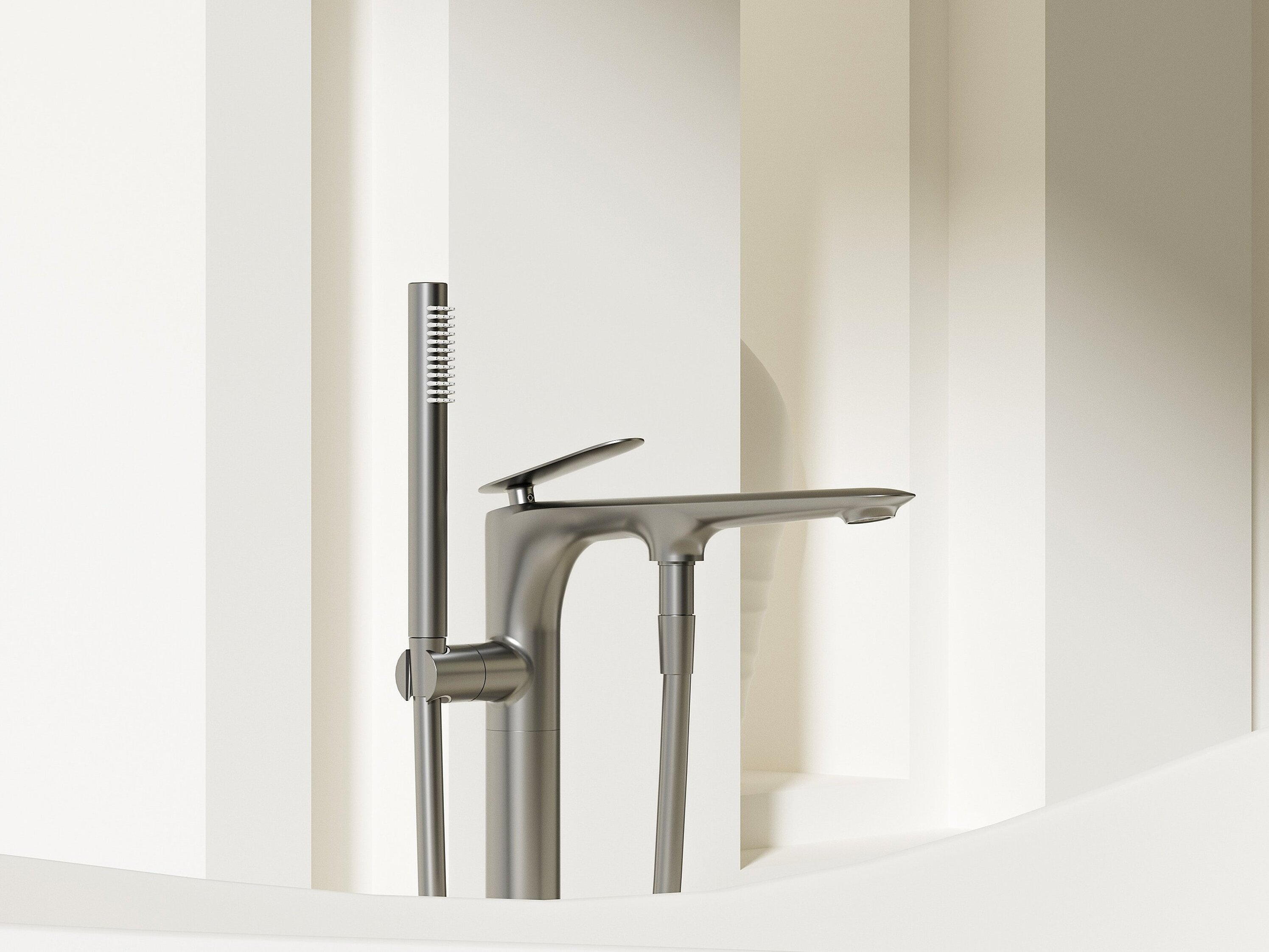 Kaiping Sanitary Ware Stand Floor free standing shower bathtub faucet taps floor faucet