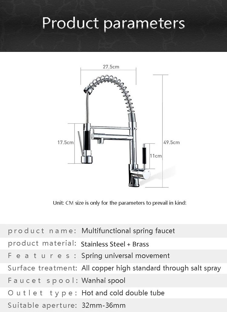 Brass Brushed Nickel Rotating Wall Mounted Kitchen Sink Faucets Hot Cold Water Kitchen Mixer Taps