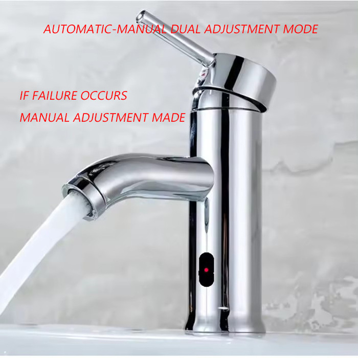 Automatic And Manual Dual Adjustment Mode sensor water saving sink faucets pull out bathroom faucet touchless centerset faucet