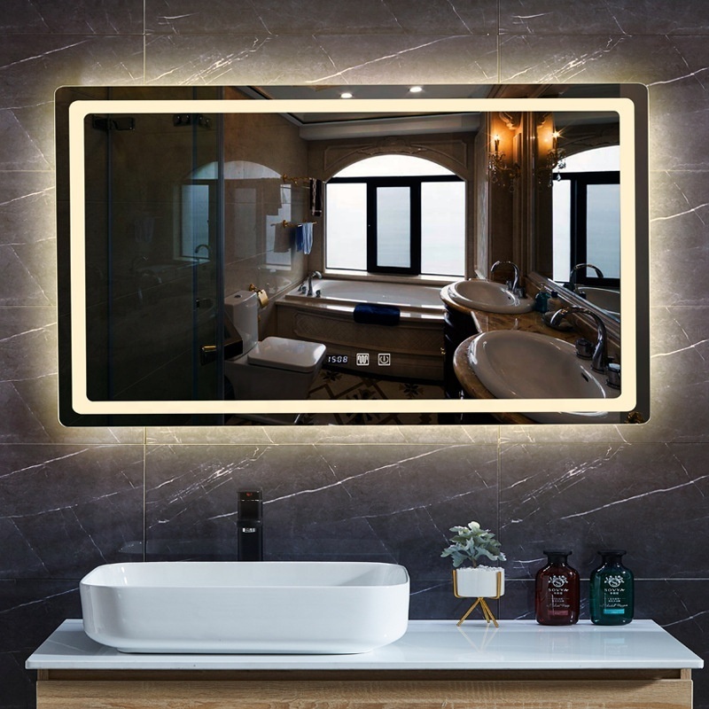 Frameless Rectangle Bathroom Vanity Hotel LED Mirror Light with Sensor Copper Free/silver Mirror Illuminated Modern 70139910090